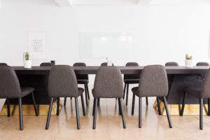 redundancy negotiations: an empty conference room
